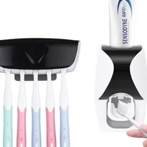 Automatic toothpaste dispenser with toothbrush holder plastic