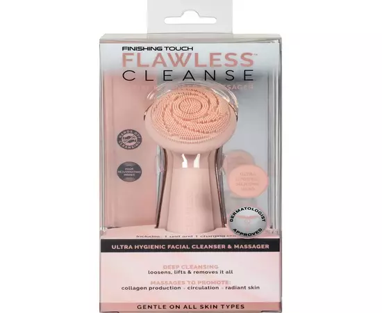 Finishing touch flawless cleanse silicone face scrubber and cleanser