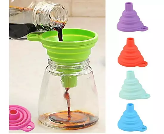 Foldable silicone oil funnel Foldable silicone oil funnel collapsible