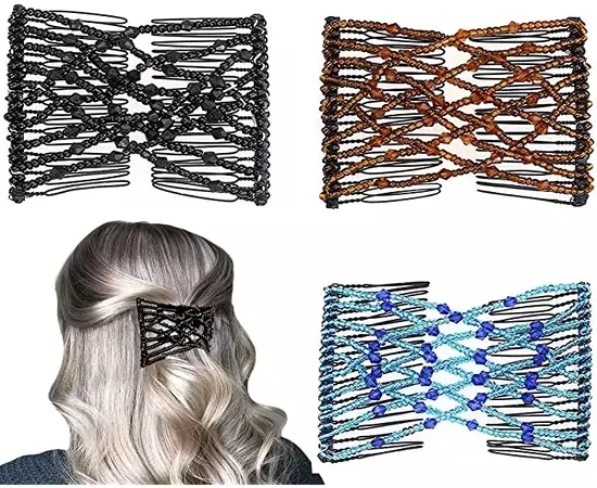 Magic hair comb clip Grips hair catchers  Stretchy Fashion 