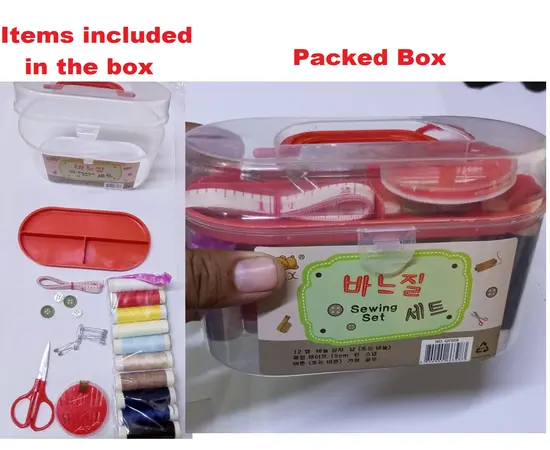 Sewing kit storage box Portable organizer 10 in 1 Accessories