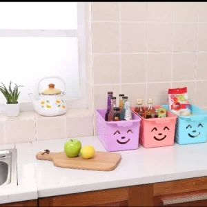 Smiley alphabet basket ABC storage basket box plastic baby toys