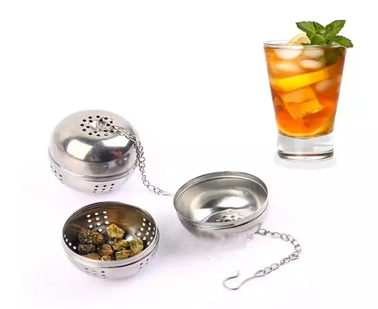 Tea ball filter Strainer with Chain Stainless Steel Infuser mesh