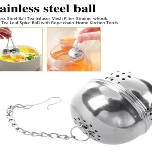 Tea ball filter Strainer with Chain Stainless Steel Infuser mesh