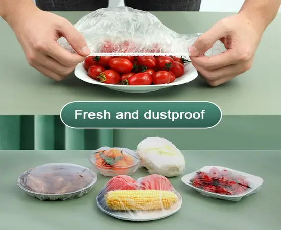 Disposable food cover Plastic Wrap transparent Elastic Cap
