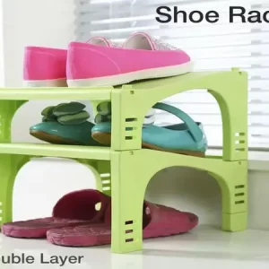 Double layer shoe rack Step Organizer High-Quality Plastic Material save space