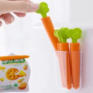 Food sealing Carrots Shape Magnetic Clip Case Storage Bag Closure