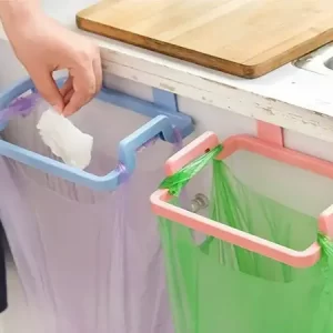 Hanging trash bag holder attach a garbage Kitchen Cabinet Door Plastic Bracket