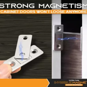 Ultra thin invisible magnetic door stoppers Stainless Steel Adhesive