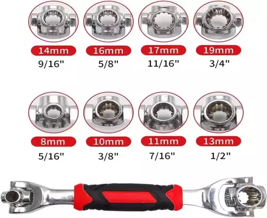 8 in 1 socket wrench Multifunctional Tiger Wrench tool stainless steel Universal multi size nuts