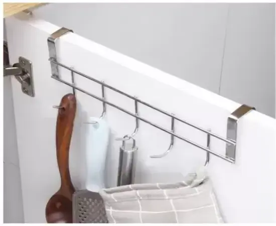 Sunvibe Drill Free Over the Door Hook for Hanging Towel, Bathroom, Kitchen Accessories Hook 5