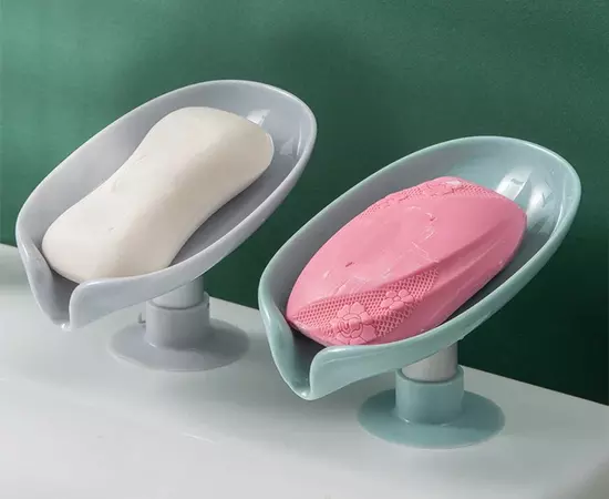 LEAF SHAPE SUCKER SOAP BOX DRAIN SOAP HOLDER