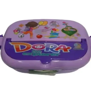 Double layer school lunch box with spoon