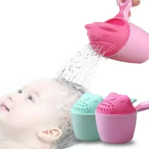 Baby Bath shower Mug Shampoo Cup With Handle plastiC water flow