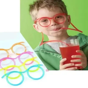 Straw Glasses Eyeglasses Fun Loop Drinking flexible tubing