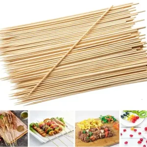 Bamboo Wooden BBQ Skewers Food Bamboo Meat Tool Kitchen Barbecue Party Disposable Long Sticks