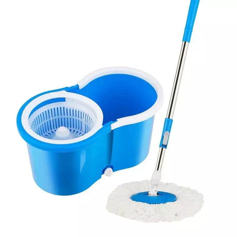 Mop with bucket that spins rotating clean floors without to wash the mop by hand