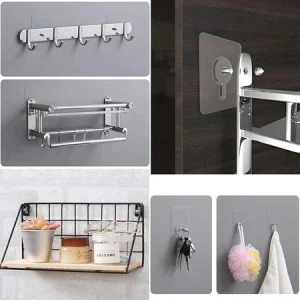 Self Adhesive Transparent Screw Hook Punch