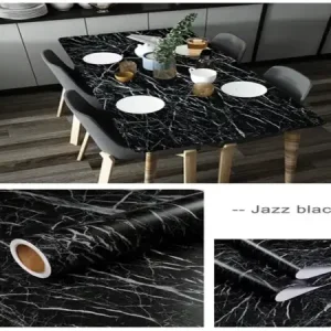 Marble sheet for wall Jazz black easily self-adhesive wallpaper stickers