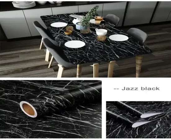 Marble sheet for wall Jazz black easily self-adhesive wallpaper stickers