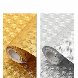 Aluminium foil oil proof kitchen sheet paper for cabinets sticker