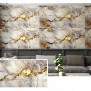 Marble sheet for wall gilded pattern waterproof stickers