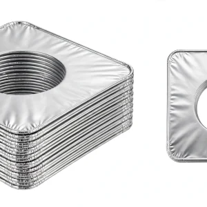 Aluminum Foil Stove Cover 10Pcs Set oil proof easy clean disposable reusable and food safe