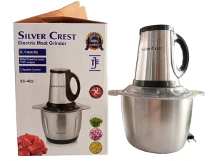 Electric Meat Grinder 3L Capacity powerful motor Silver Crest